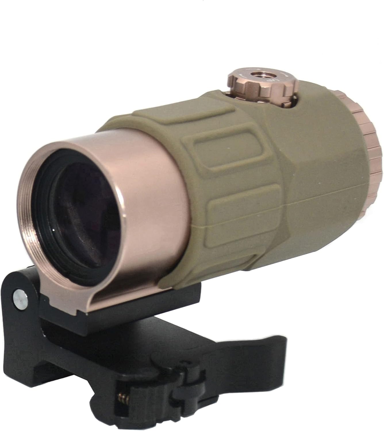 G45 G43 G33 3X 5X Magnifier for 558 Optic Red Dot Reflex Sight with QD Quick Release Detach Switch to Side (STS) Mount Base & Standard Spacer，HD Multi Coated Glass，for 20mm Picatinny Rail Mounting