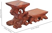 Vista 3 de DOITOOL Soporte de exhibición con base de palisandro, base de jarrón de madera, pedestal, elevador de mesa para decoración del hogar y venta al por