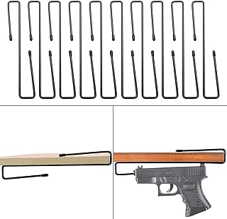 BOOSTEADY 10 PCS Gun Rack, Pistol Rack for Gun Safe Shelf or Stack On Gun Cabinet, Gun Safe Accessory, Handgun Hanger Pistol Organizer for Display, Gifts for Hunters
