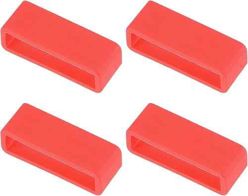 Miniatura 6 de uxcell Correas de correa de reloj, anillos de sujeción de repuesto de goma, soporte de reloj de silicona para correa de reloj de 1.102 in de ancho,