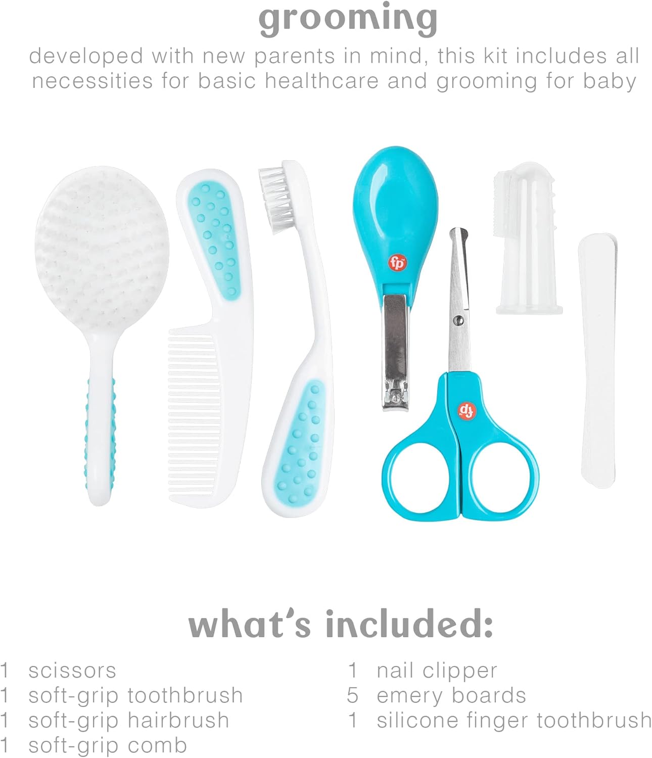 Smart Care Fisher-Price 16-Piece Baby Grooming & Healthcare Kit, Newborn Essentials, Baby Gift Set, Baby Care Kit, Newborn Essentials, Newborn Gifts : Baby