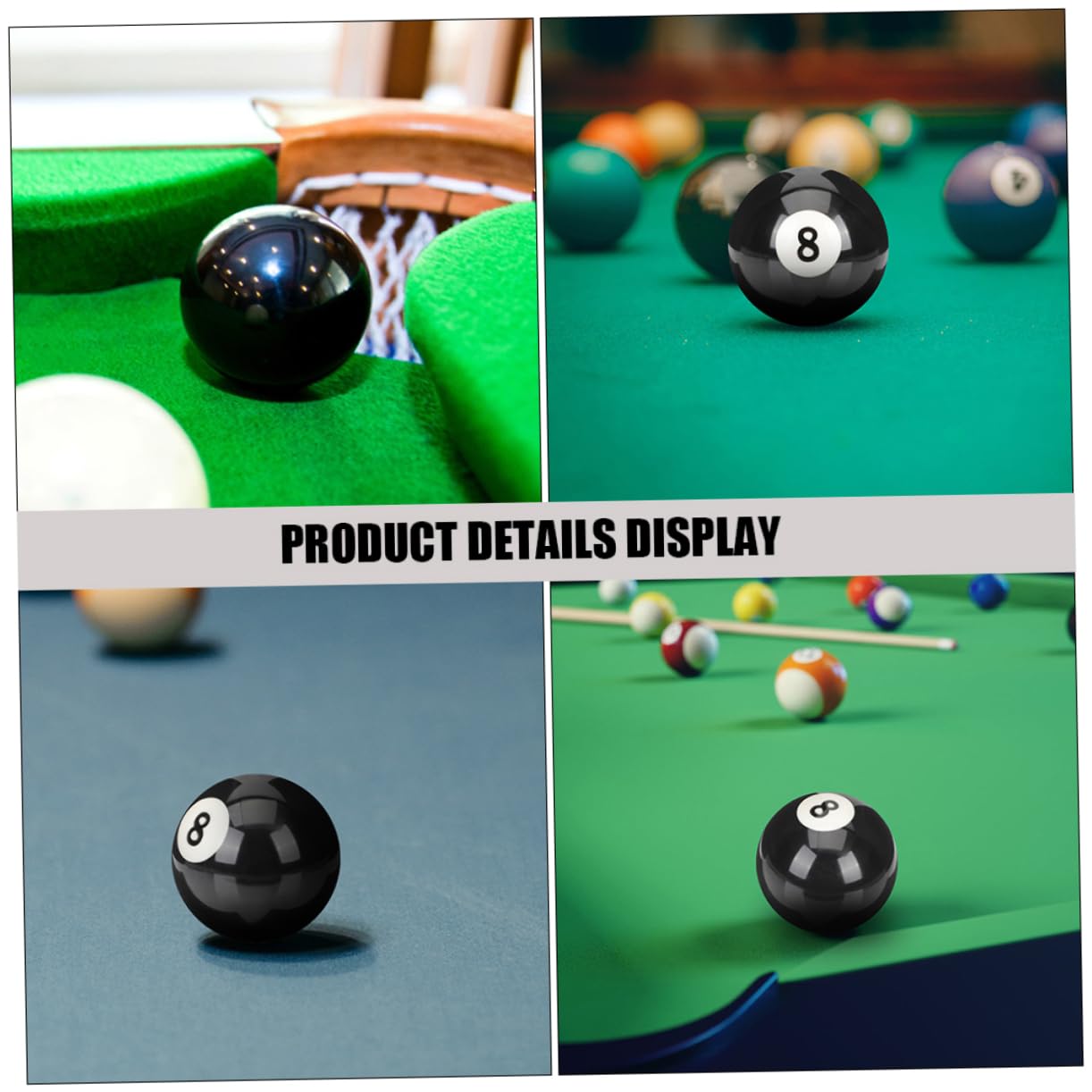 Palla da biliardo 8 pezzi numero 8 in resina resistente all'usura calibrata precisa rotonda ed equilibrata palla da gioco durevole per piscina e allenamento biliardo