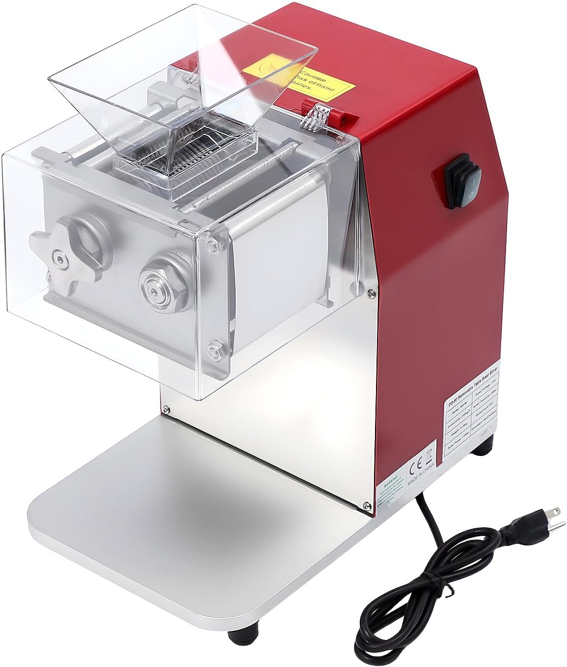 Commercial Meat Slicer 1100W Meat Cutter Machine for Home 3.5mm Blade Electric Meat Cutter Automatic Shredding Machine for Boneless Fresh Meat