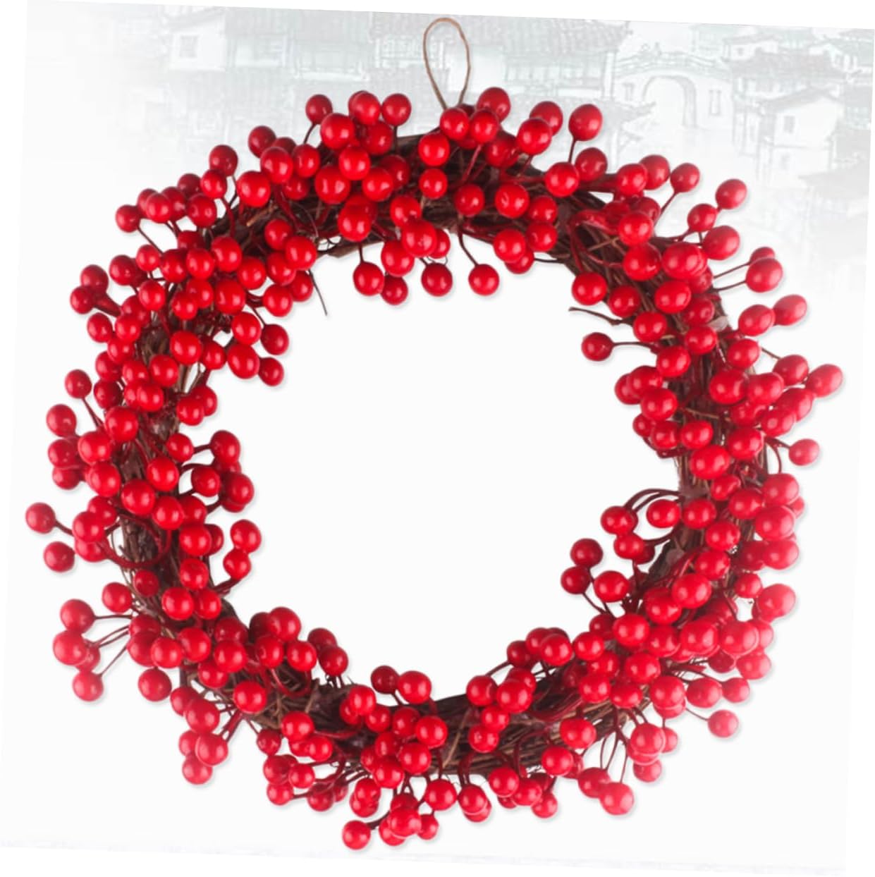 Cabilock Christmas Berry Wreath Artificial Berries Door Wall Hanging Decoration for Holiday Party for Home Decor and DIY Projects