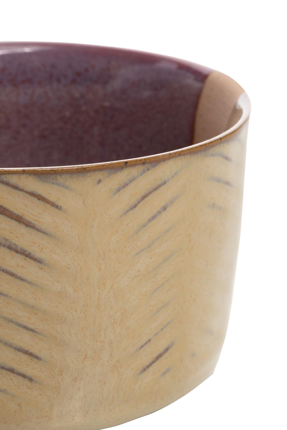 Tranquillo Ceramic Bowl Tapas Bowl, Dip Bowl, Snack Bowl, Industrial Snack Bowl, Purple/Sand, 9 x 9 x 5.5 cm - Image 2