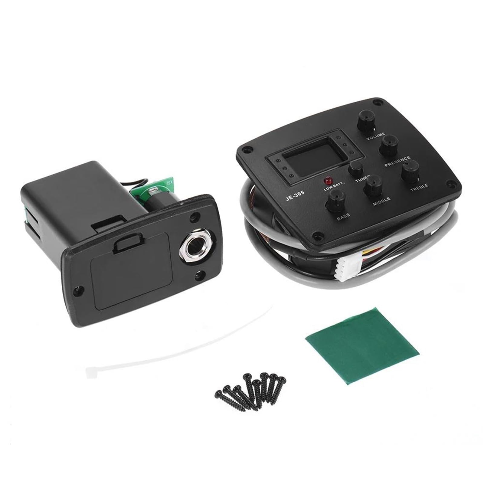 Pickup Per Chitarra Pickup Chitarra Acustica Pickup Piezo Preamplificatore Equalizzatore A 4 Bande Accordatore Con Display LCD Strumento A Corde Per Chitarra Accessori