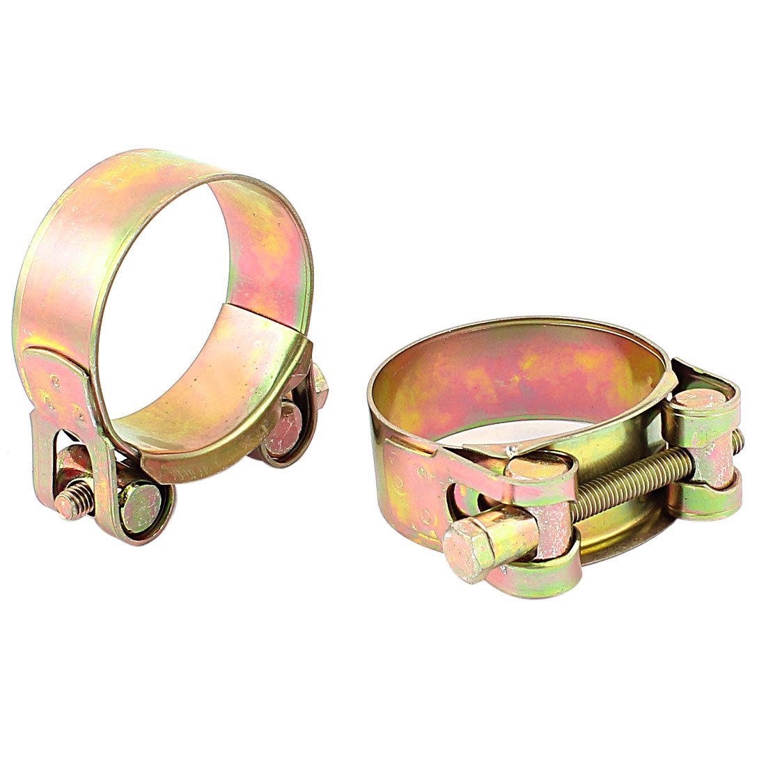 Aexit Water Oil Clamps 48-51mm Range Adjustable Nut Hose Clamp Strap Clamps Hoop 2pcs