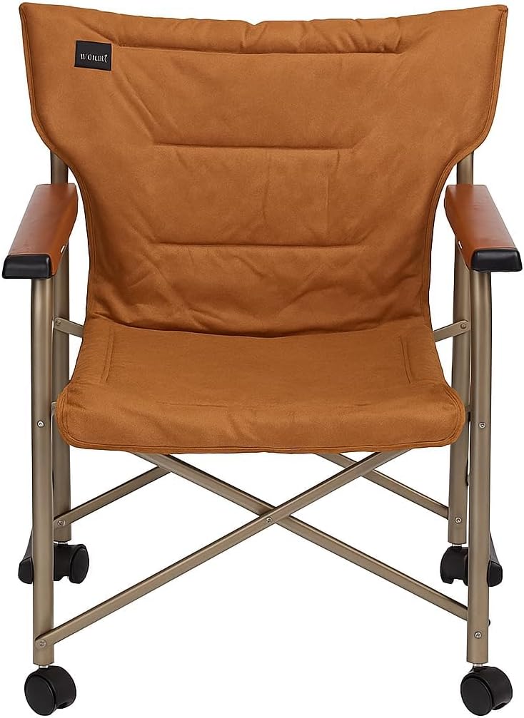 PR-Folding Rest Chair with Wheels, Arm & Back Support | Comfortable Recliner Lazy Chair with Cushion for Adults & Seniors | Portable Relax Chair for Living Room, Camping & Outdoor Use