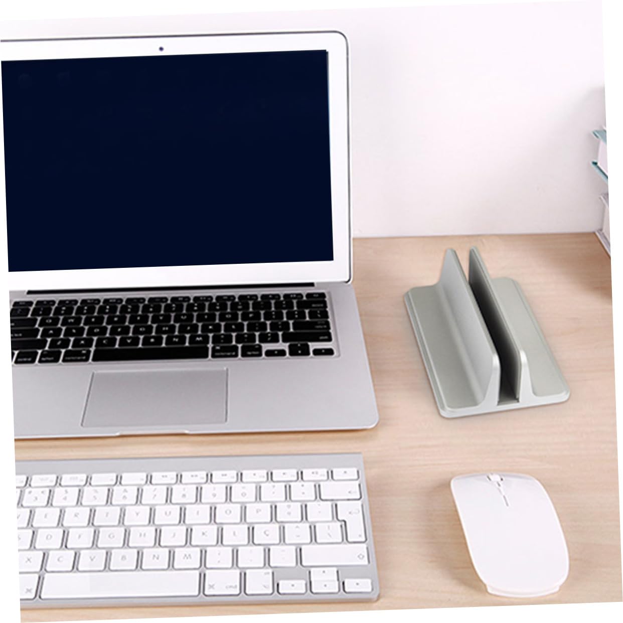 SHINEOFI Soporte Vertical para Laptop de Aleación de Aluminio Base para Ordenador Portátil Diseño Ergonómico y para Oficina y Estudio