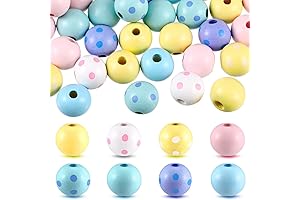 Vibrant Easter Wood Beads for DIY Decor
