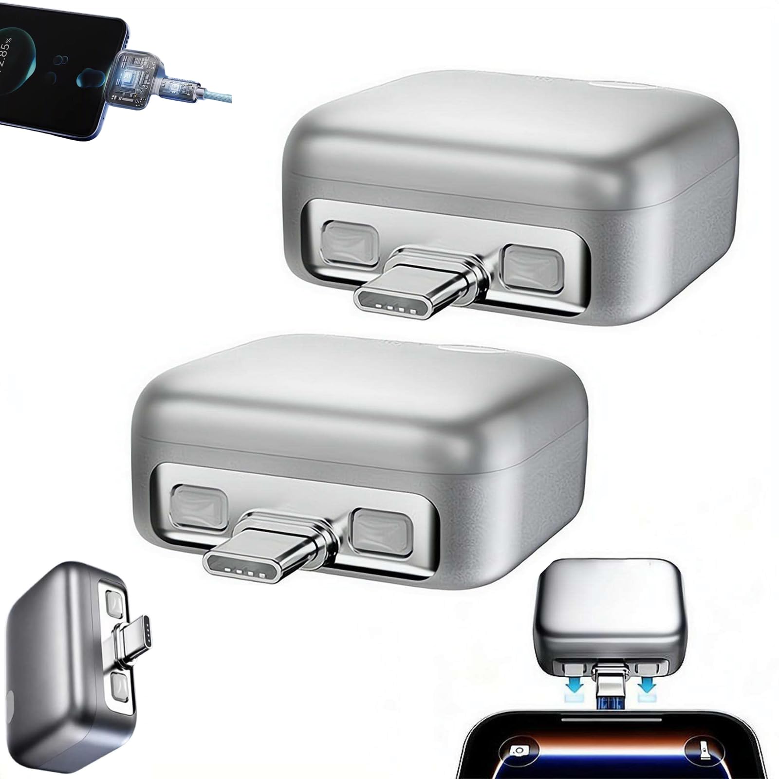 2PCS Stop Charge Smart Charger, Auto Disconnect Charging Cable Protector, USB Charged Separator Accessory, Overcharge Protection Adapter for Phone Tablet USB Charging Cable-image-12
