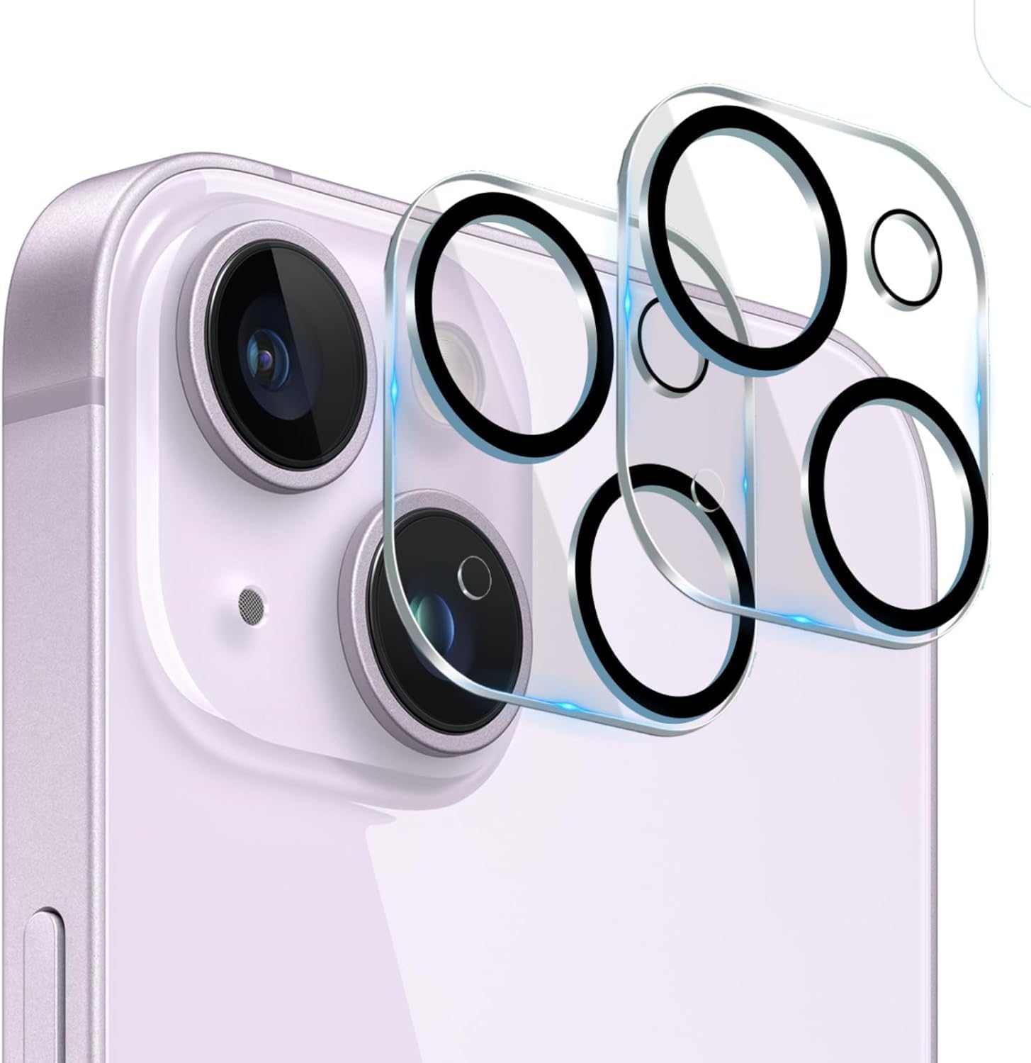 CELLMASTERCellmaster iPhone 15 Plus Camera Lens Protector Compatible for 15/iPhone 15 Plus/iPhone 15 Accessories Black Circle Pack of 1 - Tempered Glass