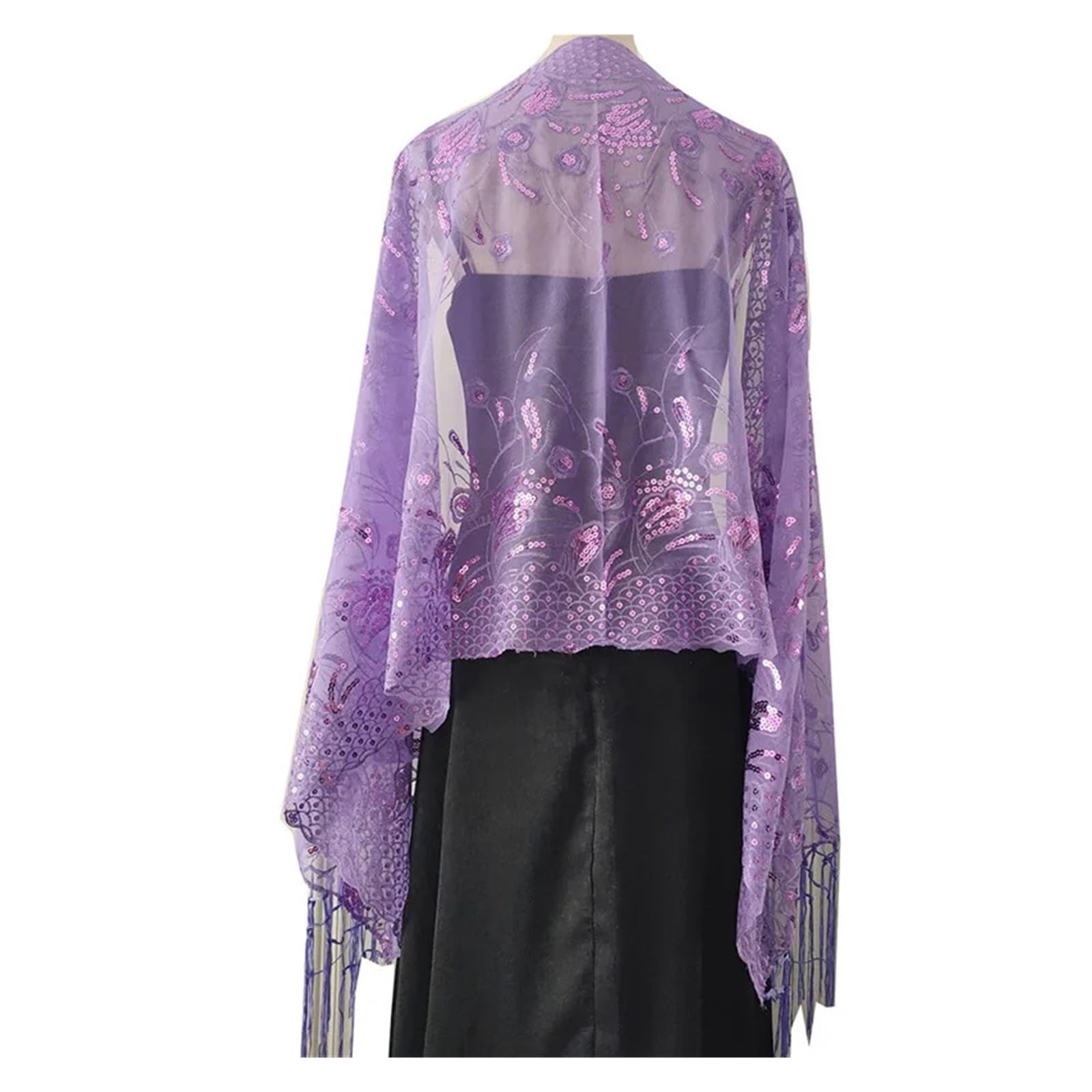 Chal de lentejuelas brillantes Capa de boda con lentejuelas, vestidos noche, chales y abrigos, chal nupcial for dama honor, bufanda for fiesta for mujer