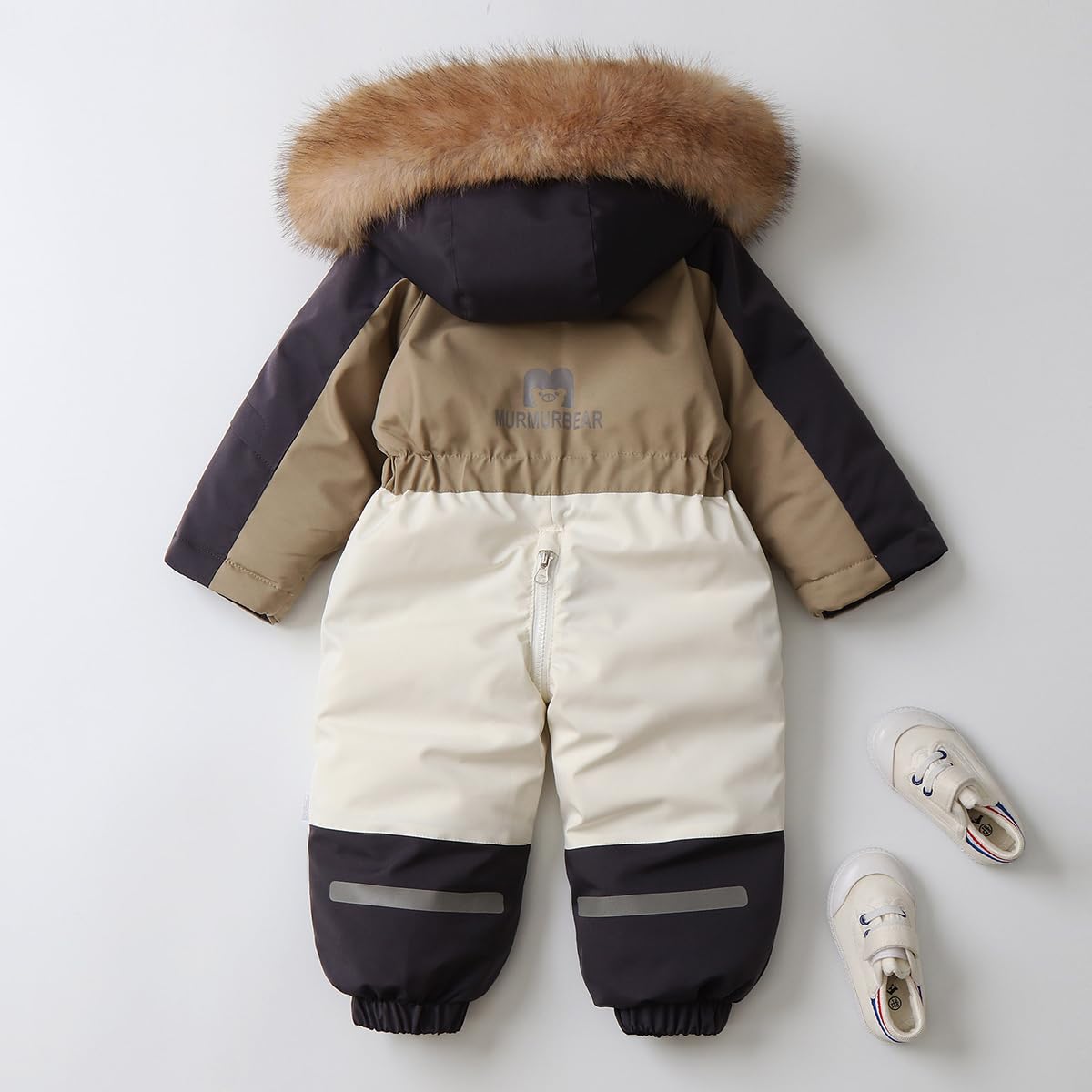 linboo Schneeanzug Baby Strampler Kinder Jungen Overall Skianzug Jumpsuit Mit Kapuze Mädchen Einteilige Daunenjacke Gefüttert Winter Schneeoverall