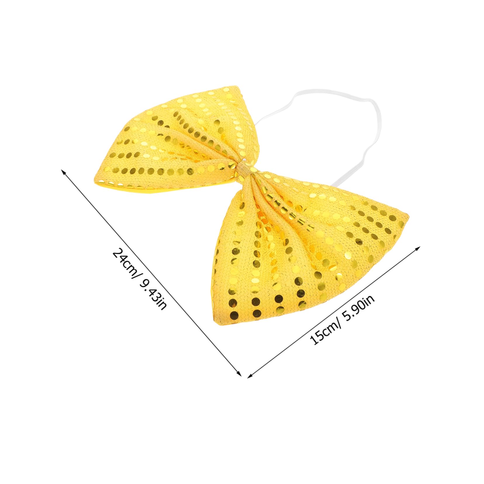 Milisten Large Sequin Bow Tie for Halloween and Masquerade Sparkly Performance Bow Tie Accessory Unique and Expressive Fashion Statement