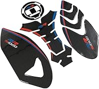 Vista 3 de Adhesivo de fibra de carbono para motocicleta, almohadilla de tanque de gasóleo, combustible, protector de tanque, emblema compatible con BMW
