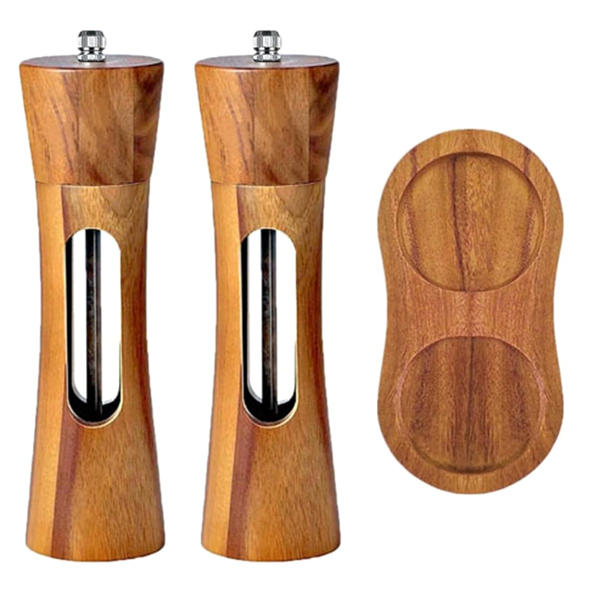 CTRLZS Ceramic Adjustable for Pepper Wood Salt and for Pepper Mill Manual Salt Mill Spice Grinder for Pepper Salt Spices