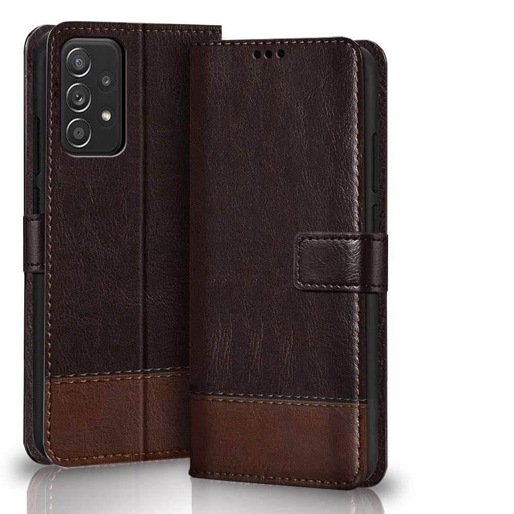 TheGiftKart Flip Back Cover for Samsung Galaxy A52/A52s 5G (Faux Leather | Coffee With Brown) (B08ZXZHBGL) Amazon Price History, Amazon Price Tracker