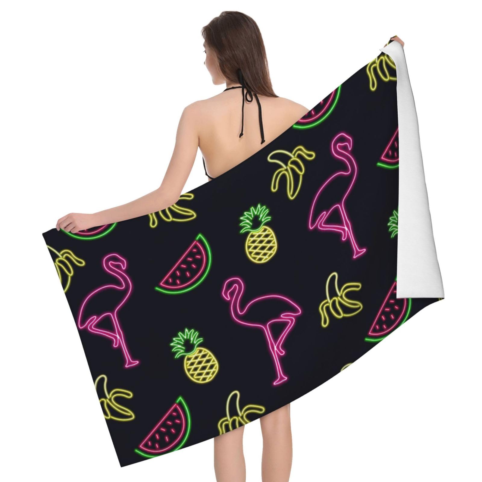 Serviette de bain microfibre ananas 81x132 cm imprimée pour la douche