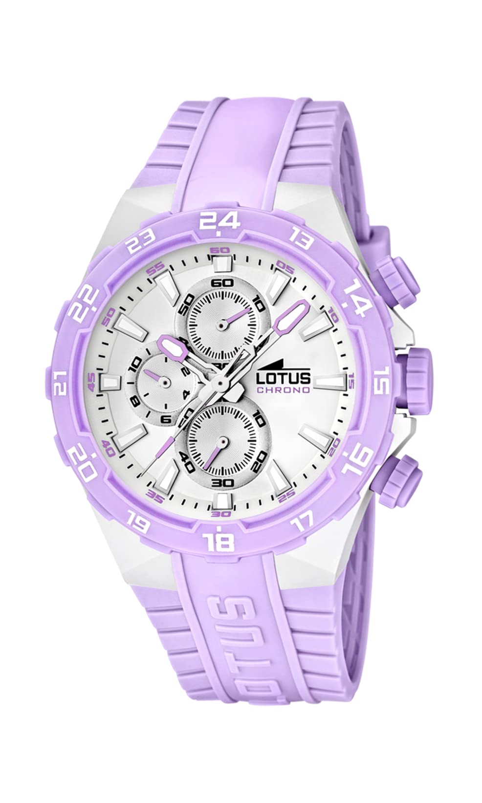 LOTUS Reloj Hombre 15800/A Outlet Caja de Caucho Correa de Caucho Morado