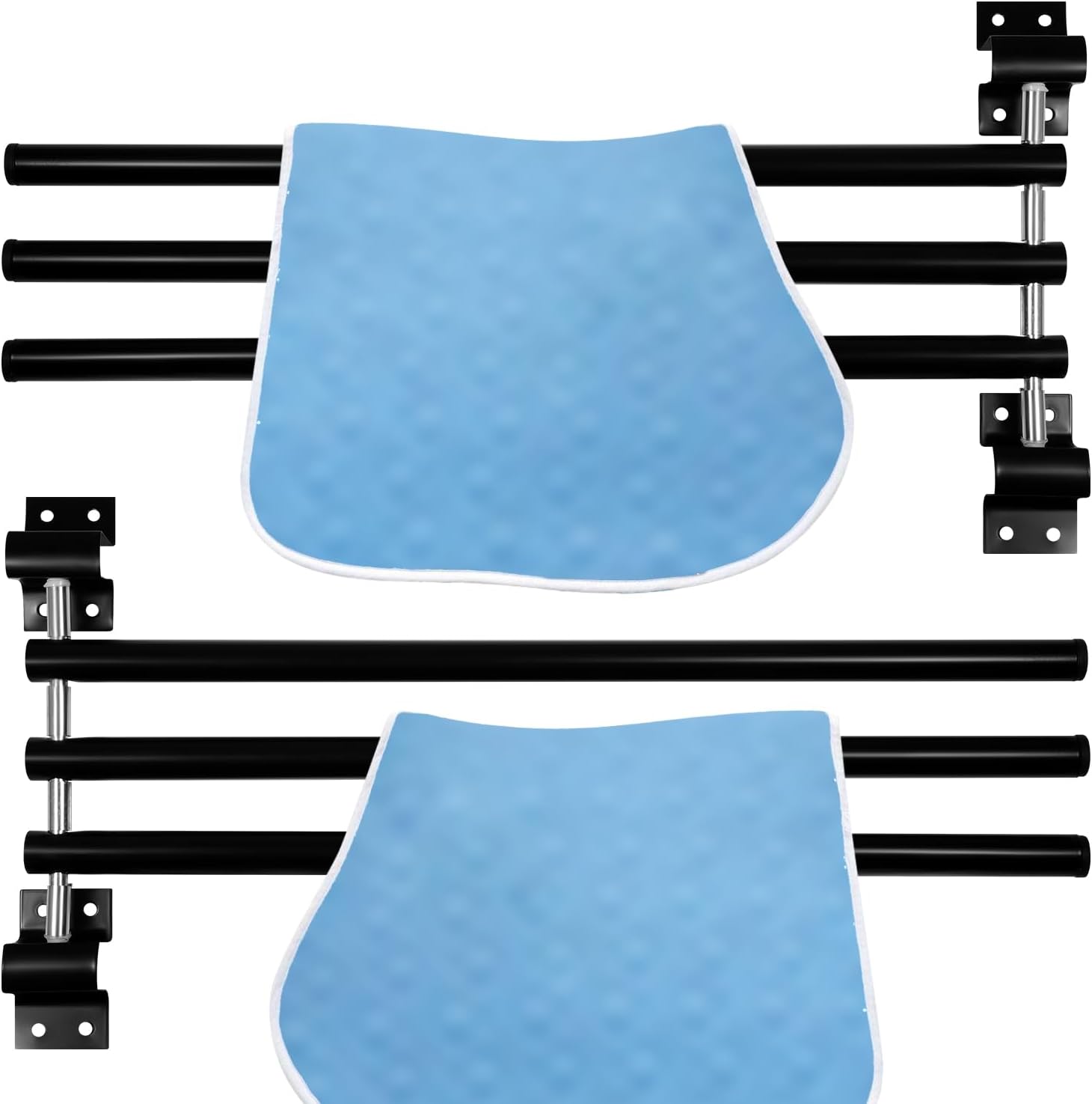 2pcs Saddle Pad Rack with 3 Cross Bars, Horse Saddle Rack