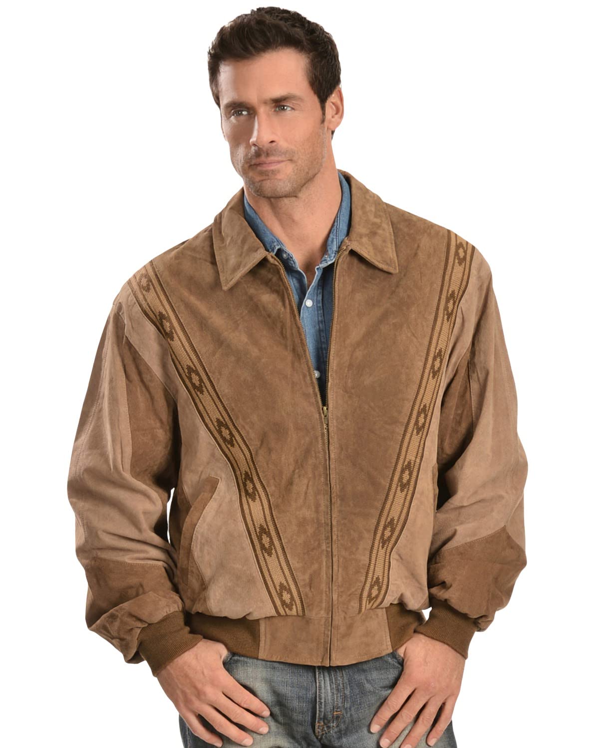 Two-Toned Boar Suede Men's Jacket by Scully