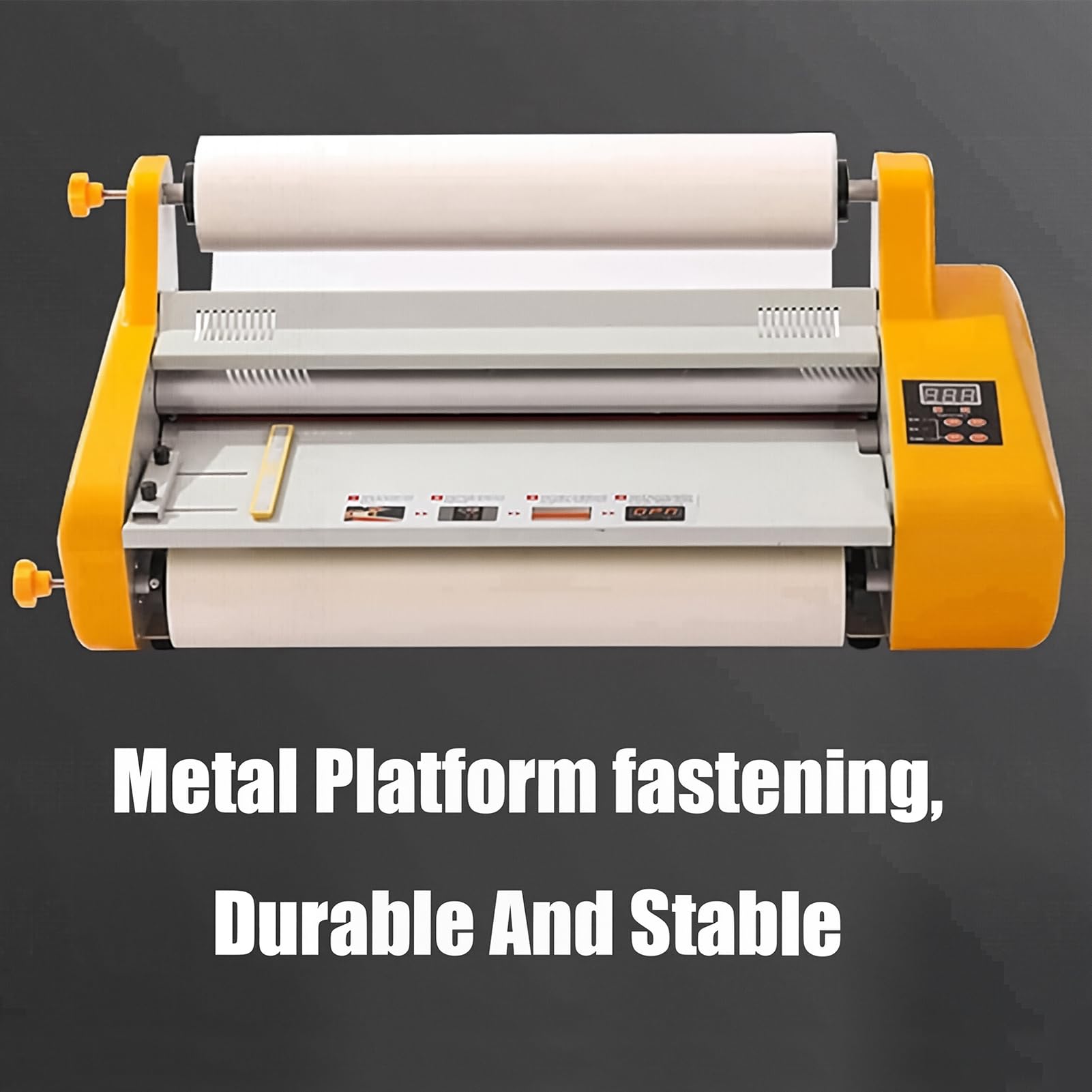 Laminator do Papieru 33 cm, Laminarka Rolkowa 600 W na Gorąco i Zimno z Inteligentną Kontrolą Temperatury, Funkcja Przód/Tył, Laminowanie Jednostronne i Dwustronne do Papieru, Prac Artystycznych