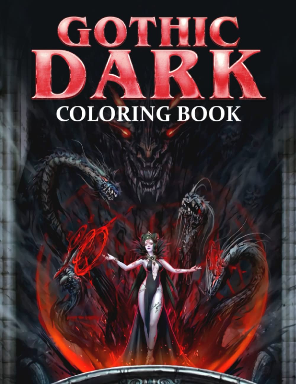 Gothic Dark Fantasy Coloring Book: 30+ Coloring Book For Adults, Adults ...