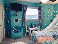 Vista 3 de Calcomanías de pared de lunares (63) calcomanías de decoración de pared para habitación de niñas, puntos de pared, círculo de vinilo para despegar