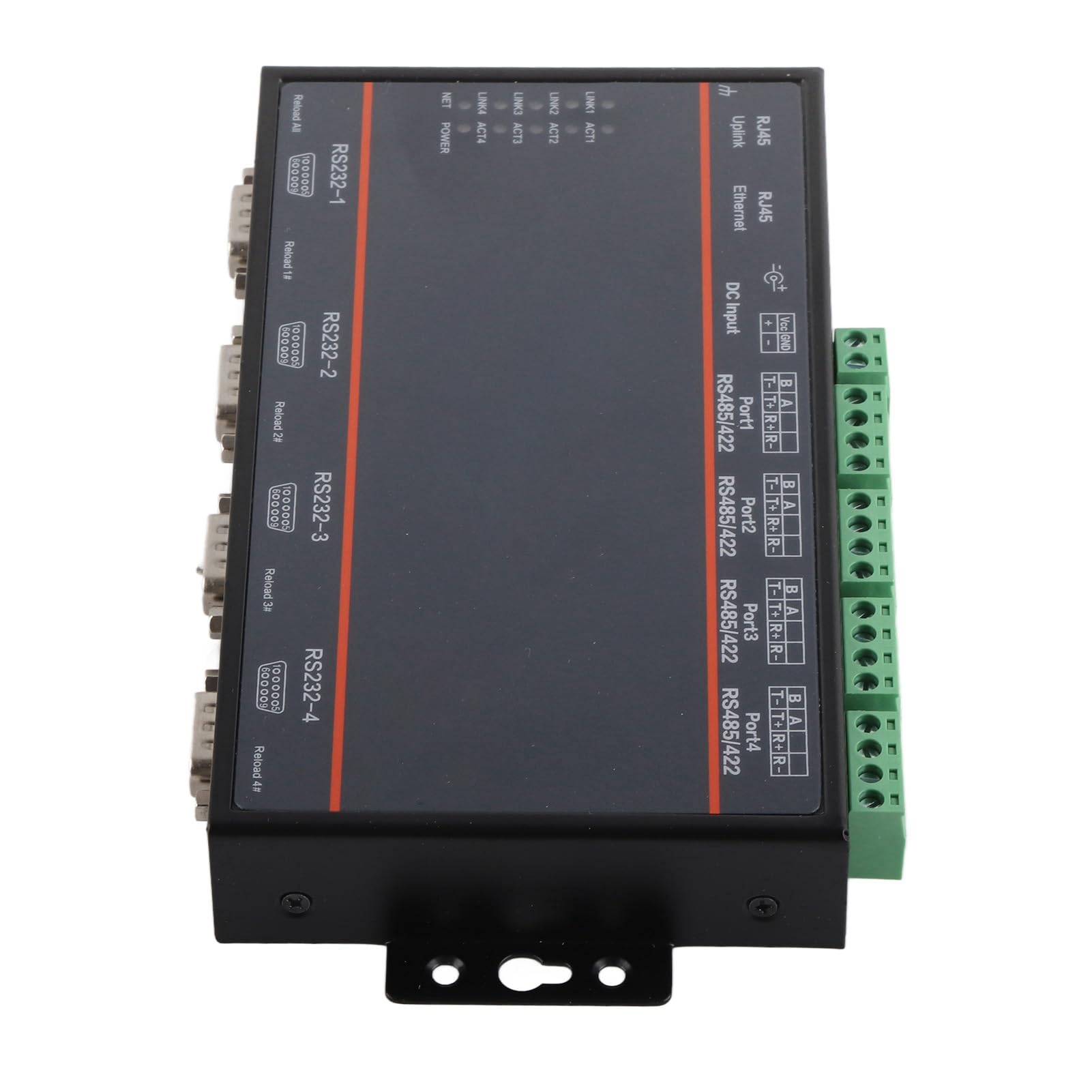 Servidor Serie HF - 5142B, convertidor RS232/485/422 a Ethernet de 4 Puertos, Grado Industrial con Amplio Voltaje 5-36 V, antiprotección para Control de Acceso y monitoreo de
