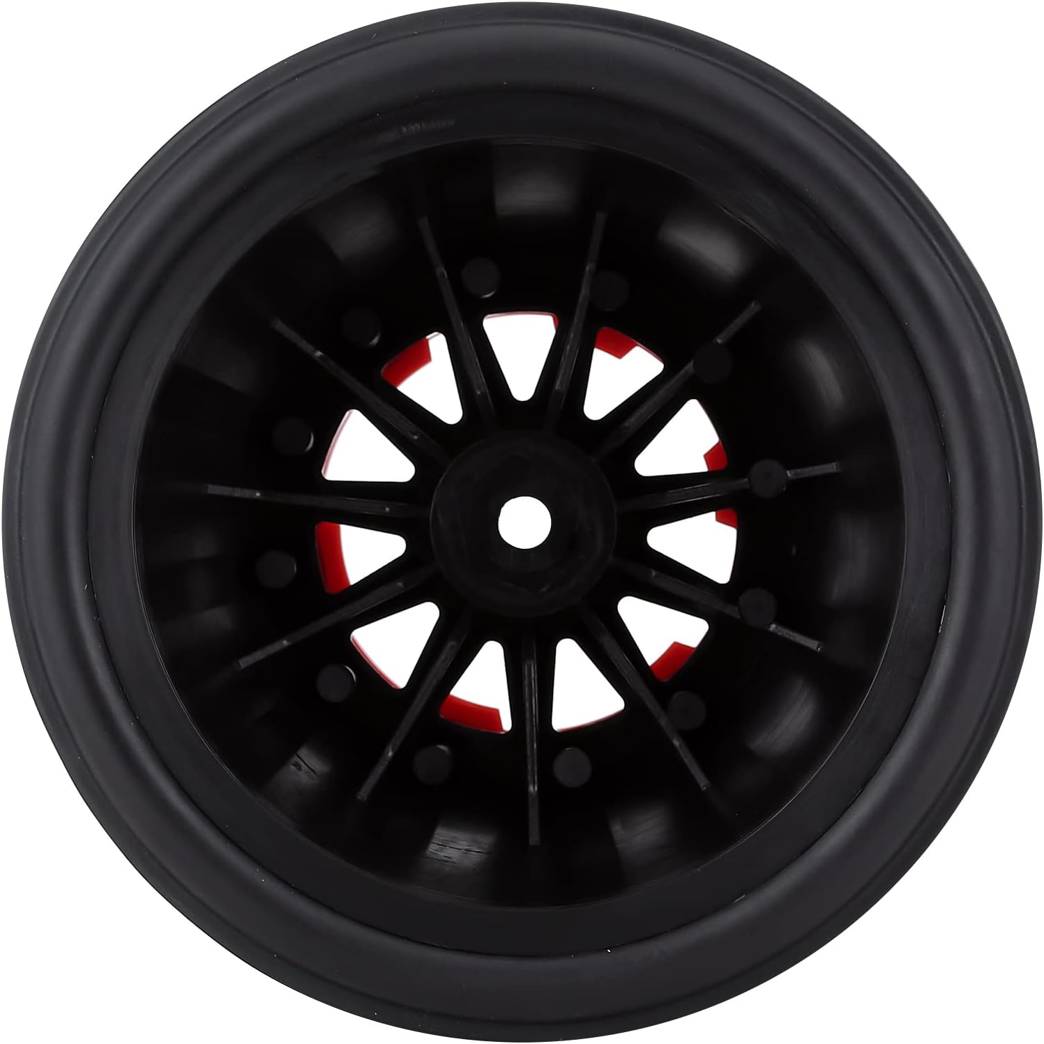 INJORA RC Drag Tires Rear Drag Racing Wheel Tires 2PCS 2.2"/3.0" Tires for 1/10 No-prep Drag Racing Car Losi 22S, AE DR10 RC Car Short Course Slash (Red)