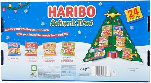 Miniatura 6 de HARIBO Calendario de Adviento de dulces de árbol de Navidad, 13.55 oz