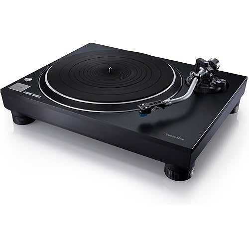 Technics Turntable, Premium Class HiFi Record Player with Coreless Direct, Stable Playback, Audiophile-Grade Cartridge and Auto-Lift Tonearm, Dustcover Included – SL-100C, Black (SL-100C-K)