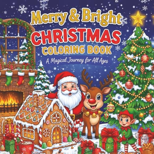 Merry and Bright Christmas Coloring Book: A Magical Journey for All Ages: Fun and festive holiday illustrations for joyful creativity — perfect for boys, girls, and families. image 2
