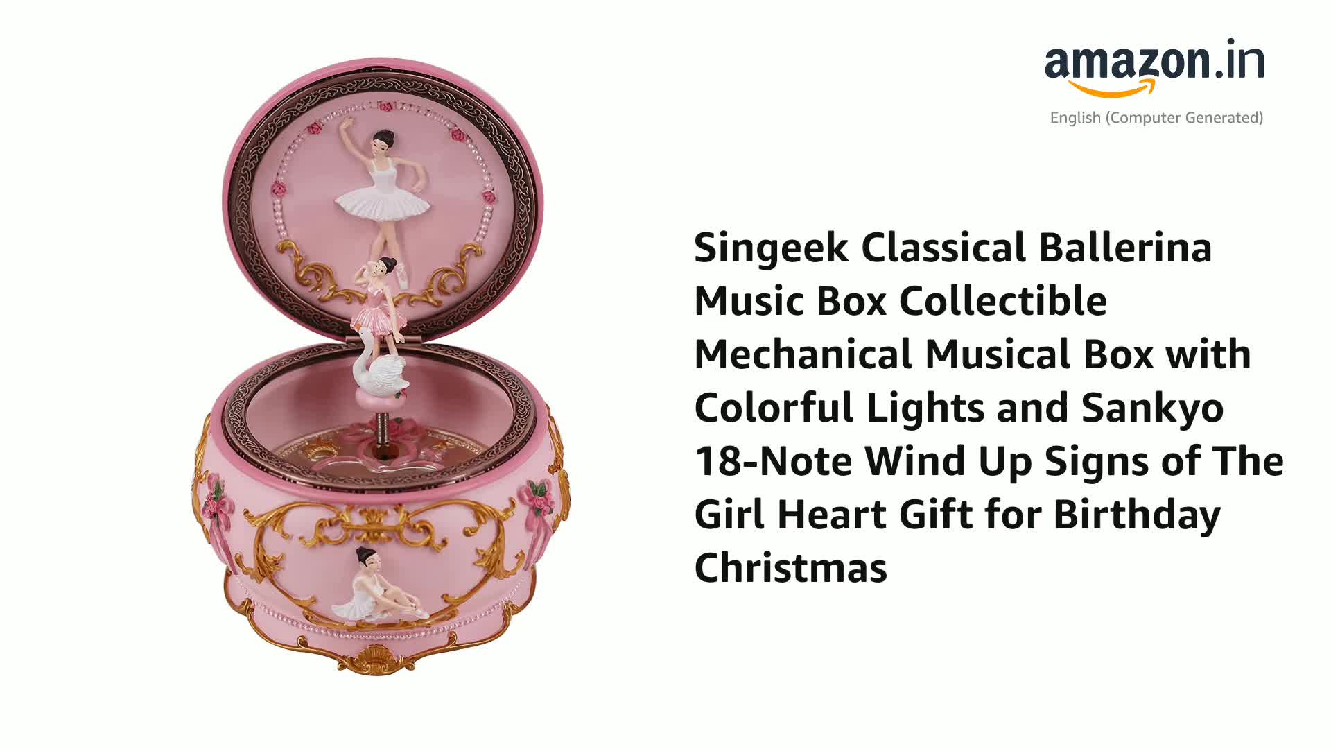 Buy Singeek Classical Ballerina Music Box Collectible Mechanical