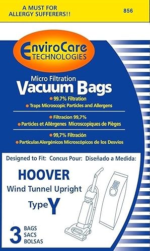 Tipo de aspiradora partes & accesorios Hoover bolsas para aspirador y Micro filtración túnel de viento, Tempo 3Pack