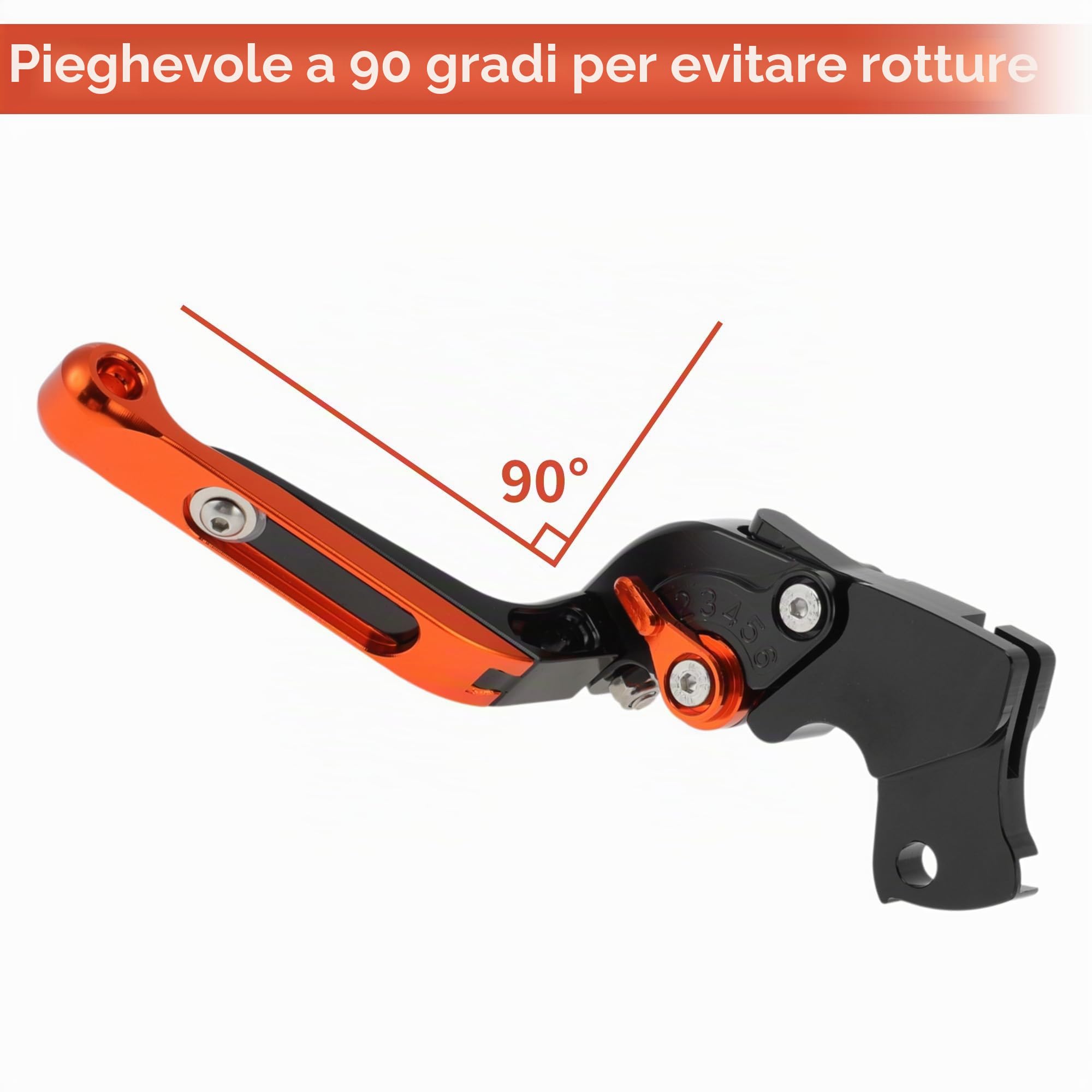 Leve Del Freno E Della Frizione Corte Per Moto Per KTM RC125 RC200 RC390 Leva Del Freno Per Manubrio Per KTM Per DUKE 125 Per DUKE 200 Per DUKE 390 Alluminio Nero E Arancione