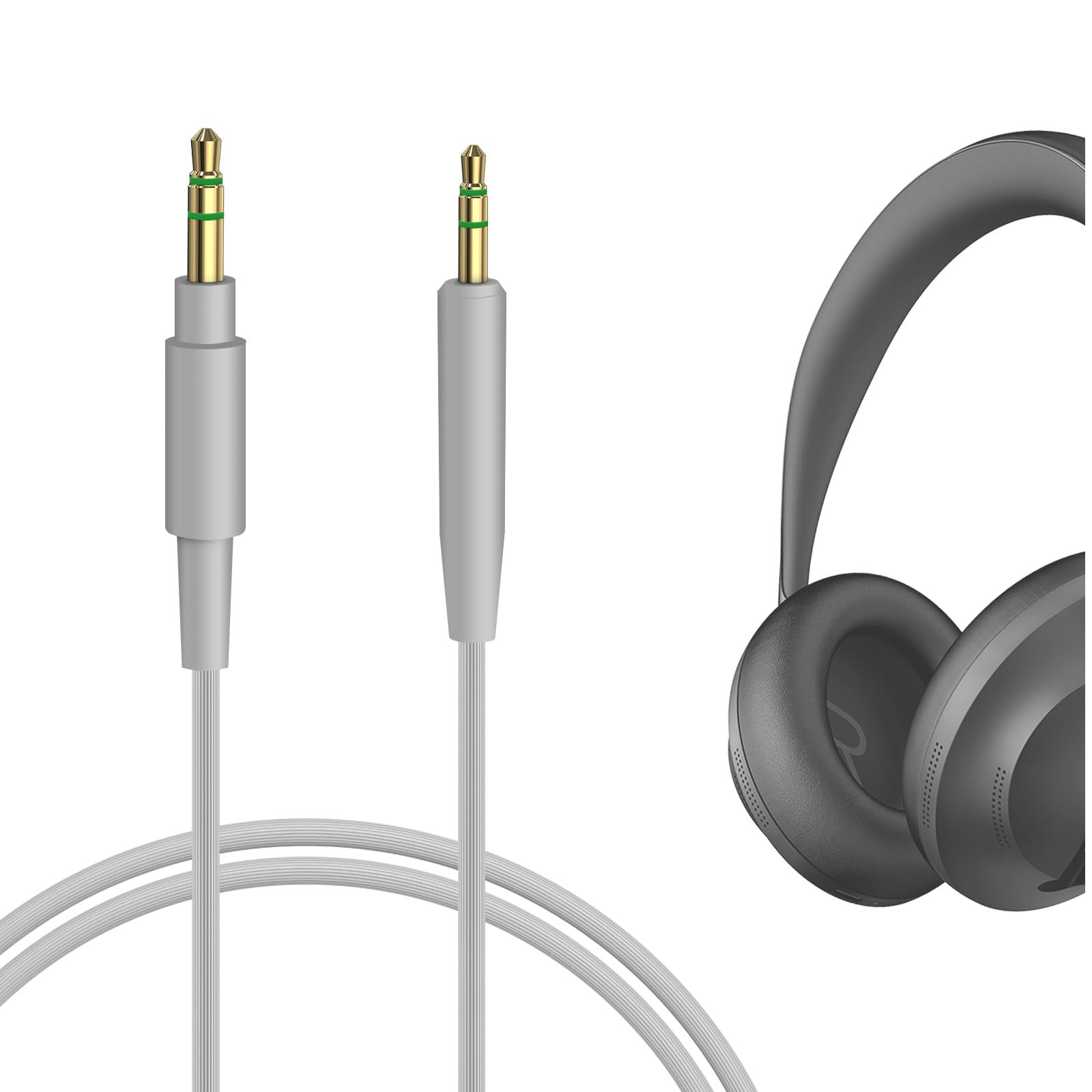 GEEKRIA Audio Cable Compatible with Bose QuietComfort Ultra, QuietComfort SE, QCSE, QC 45, QC 35 II, QC 35, NC 700, 700 ANC Headphones Cable, 2.5mm to 3.5mm Replacement Stereo Cord (4 ft/1.2 m)