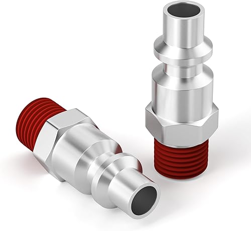 Miniatura 27 de GASHER Enchufe de aire industrial hembra NPT de 1/4 pulgadas, enchufes neumáticos 300PSI (paquete de 10)