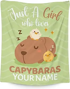 Blanket for Girls - 50"x60" Cute Throw Gifts - Personalized Green Soft Fuzzy Blankets for Bed, Couch & Living Room