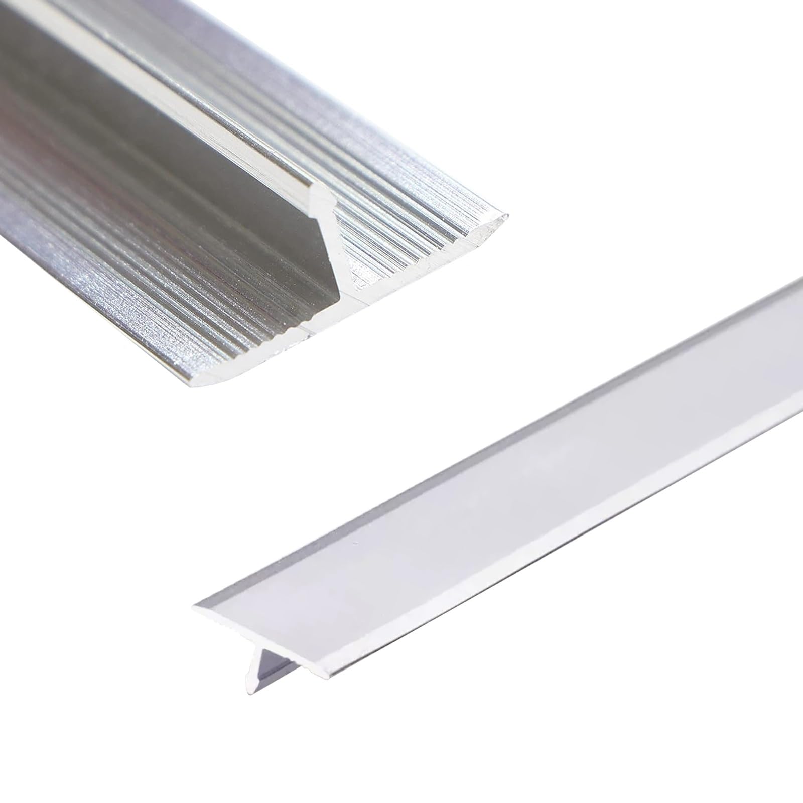 Tira de transición de suelo de aluminio, 15, 20, 33, 40 mm de ancho, barra de transición de metal, revestimiento de borde de puerta de aluminio, largo 35,4 pulgadas (blanco, 900 x 20 mm)