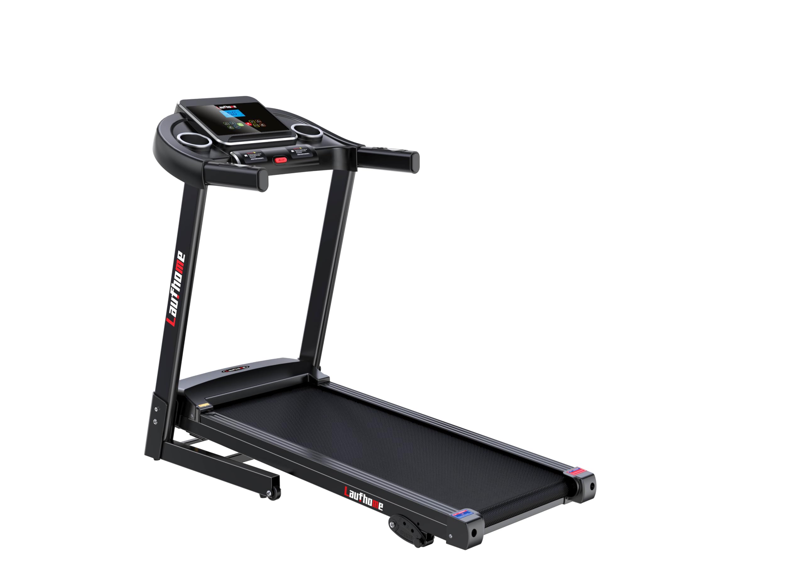 Folding Treadmill for Home, Motorized Jogging Running Machine, Build in Bluetooth dual Speaker Multi-functional Display & Heart-rate Sensor, 95% pre-assembled