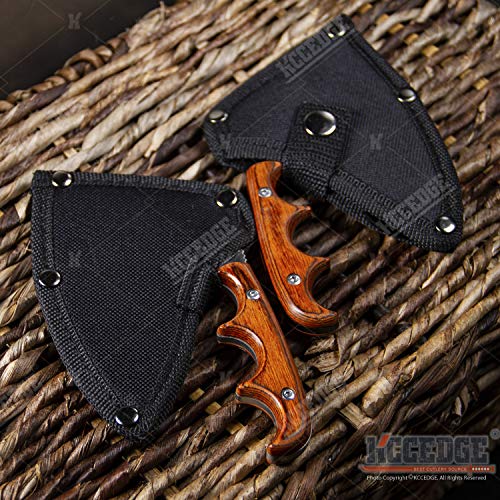 Tactical Knife Hunting Knife Survival Knife Full Tang Hand Axe Fixed Blade Knife Razor Sharp Edge Camping Accessories Camping Gear Survival Kit Survival Gear Tactical Gear 76445 (Black) - Thumbnail 4