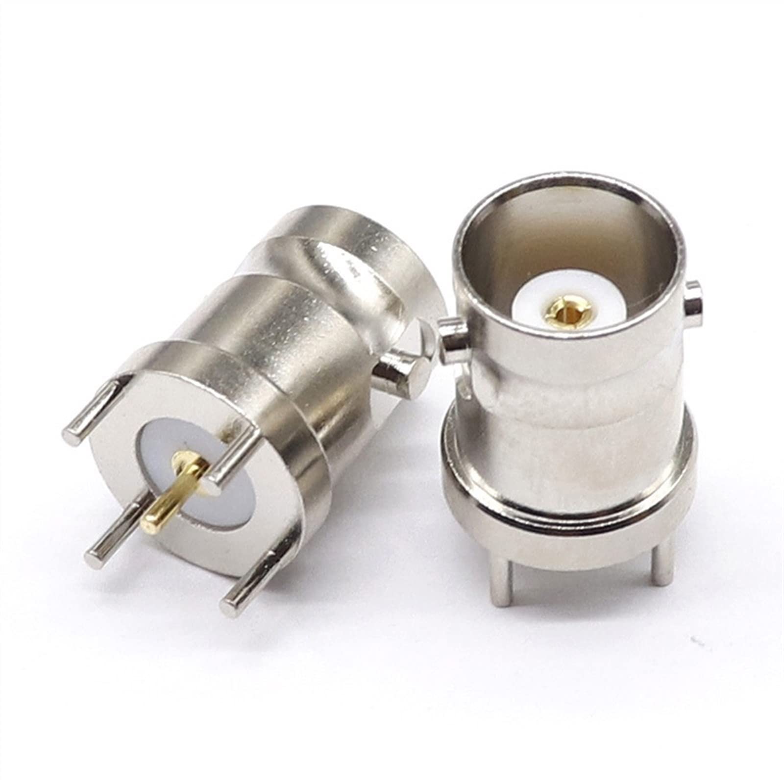 Conector BNC-KE hembra de 4 patas con diseño vertical a 180 grados para máxima estabilidad