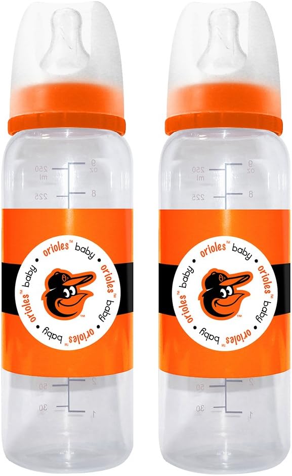 MLB Team 9-Ounce Baby Bottles, 2-Pack