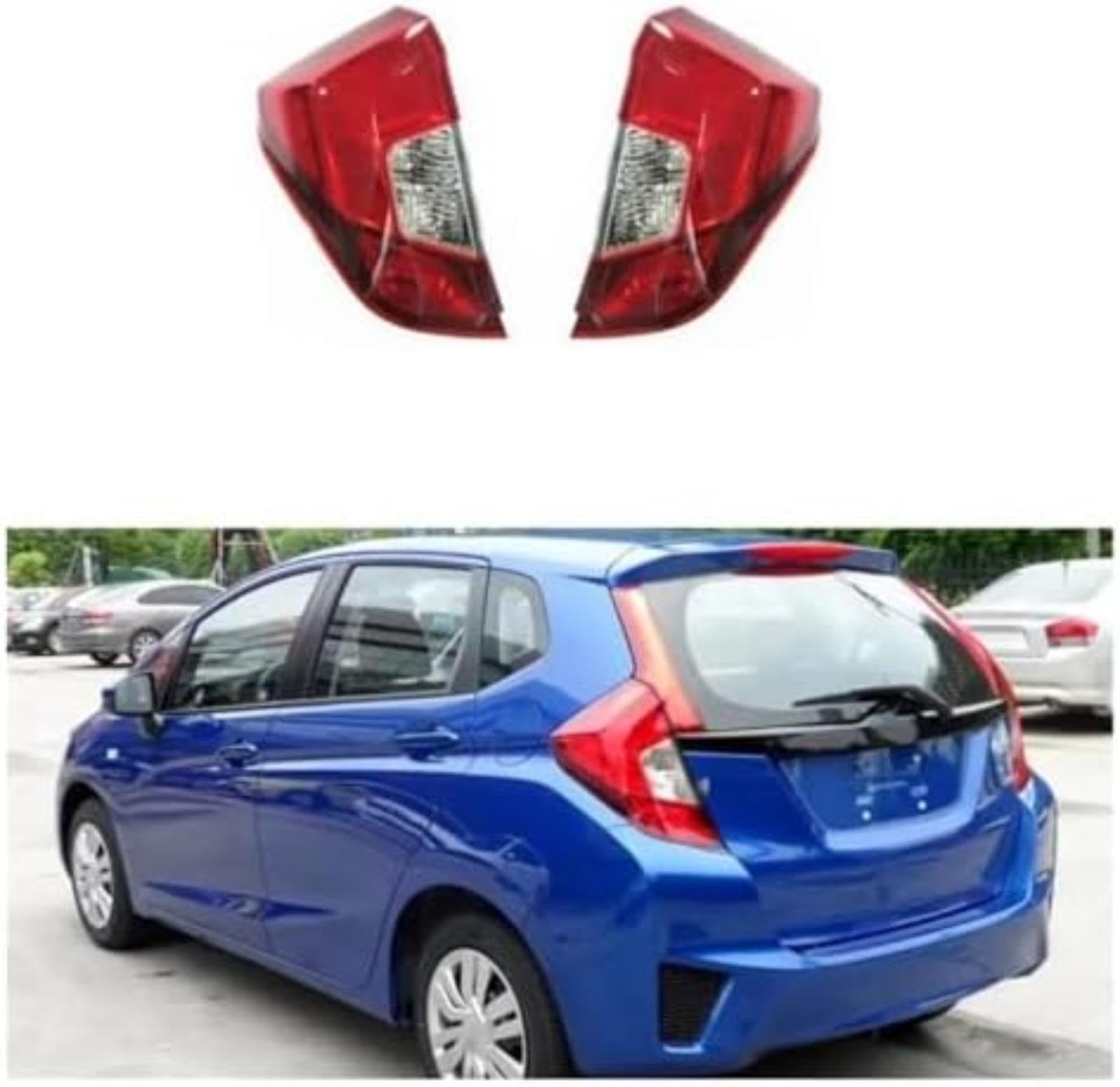 Riflettore paraurti posteriore, per JAZZ, per gruppo fanale posteriore per auto berlina 2014-2016 senza lampadina Fanale posteriore Indicatori di direzione Catarifrangente (Only right)