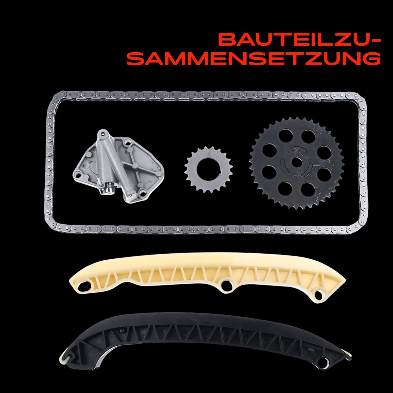 Steuerkettensatz Steuerkette für Ibiza III 6L1 Fabia I 6Y2 6Y5 6Y3 Fabia II 542 545 Fox 5Z1 5Z3 Polo 9N 1.2L Benzin 2001-2014 03D109229