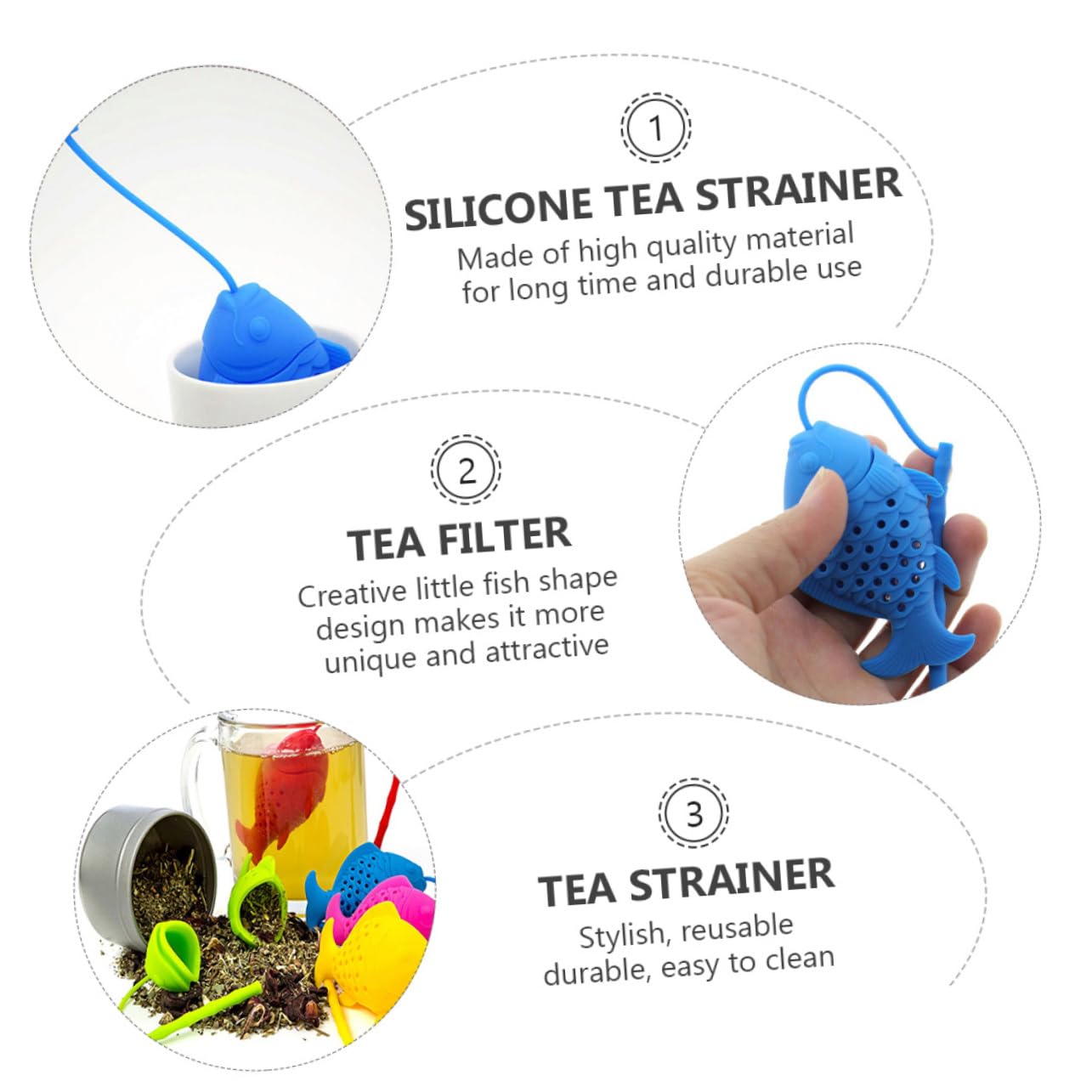 PRETYZOOM 12piezas Infusores De Té De Silicona Forma De De Coladores Reutilizables Para Infusión De Hierbas Coladores Creativos y Prácticos Mixtos