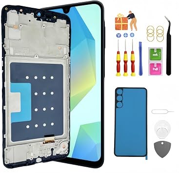 Galaxy A16 5G LCD Display Screen Assembly Replacement for Samsung A16 5G Touch Digitizer Screen with Frame Toolkits SM-A166U A166U1 A166P with Frame Not for 4G,SM-A166B