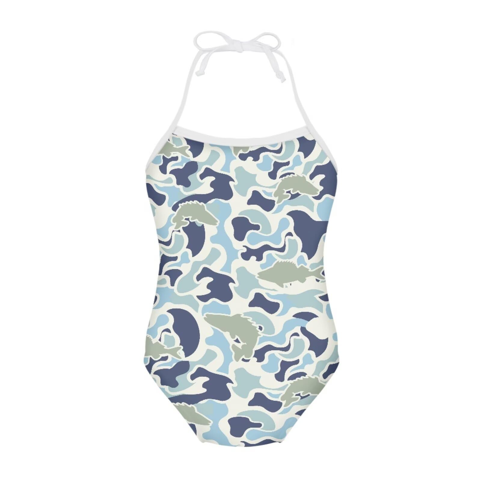 ELEQIN Cartoon Animal Cute Girls One Piece Swimsuit Adjustable Swimwear for 3Y-10Y